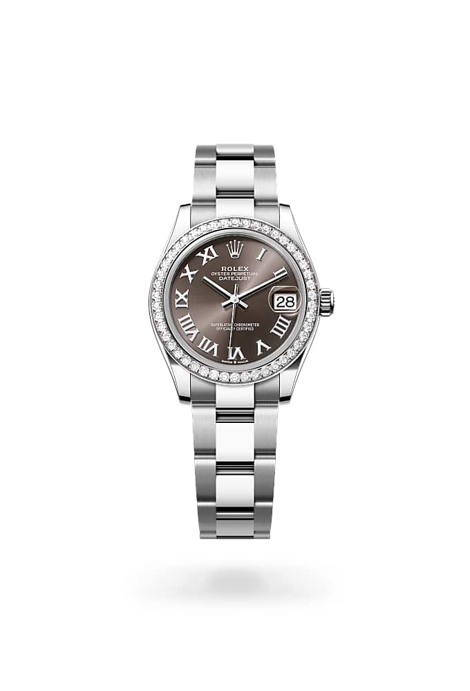 Rolex Datejust 31 278384RBR-0025 - Oyster, 31 mm, Oystersteel, white gold and diamonds