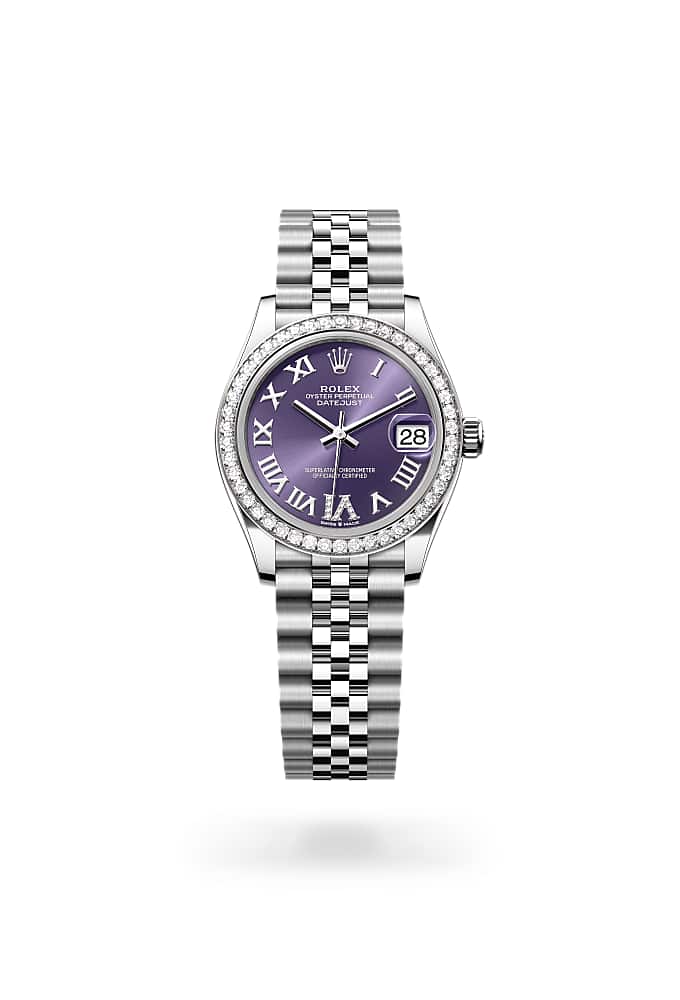 Rolex Datejust 31 278384RBR-0030 - Oyster, 31 mm, Oystersteel, white gold and diamonds