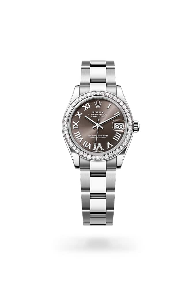 Rolex Datejust 31 278384RBR-0031 - Oyster, 31 mm, Oystersteel, white gold and diamonds