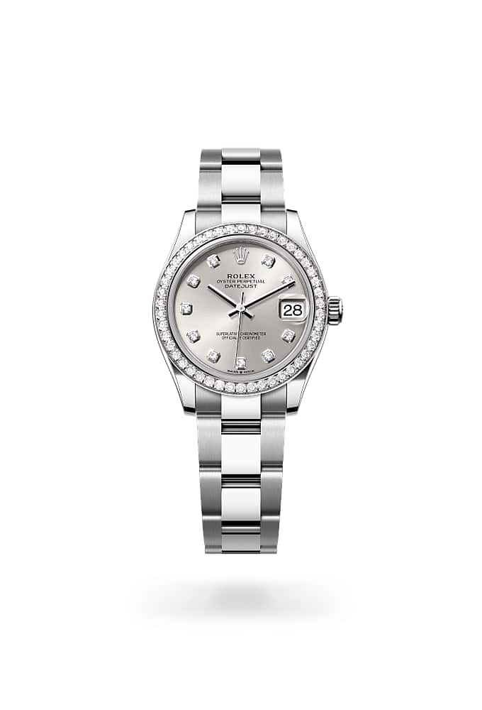 Rolex Datejust 31 278384RBR-0033 - Oyster, 31 mm, Oystersteel, white gold and diamonds