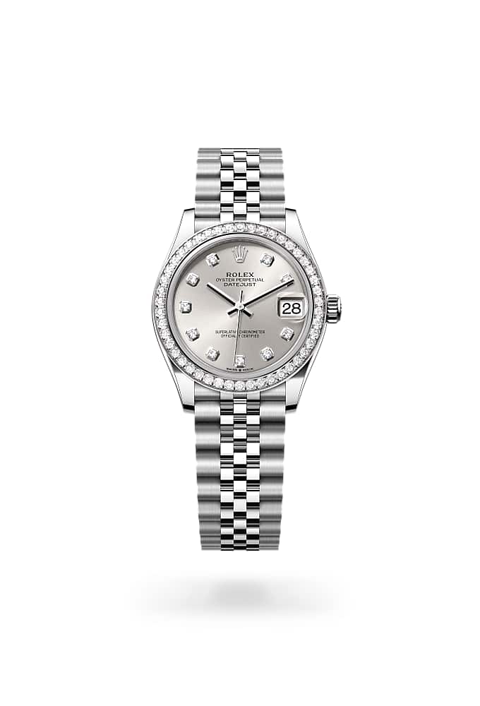 Rolex Datejust 31 278384RBR-0034 - Oyster, 31 mm, Oystersteel, white gold and diamonds