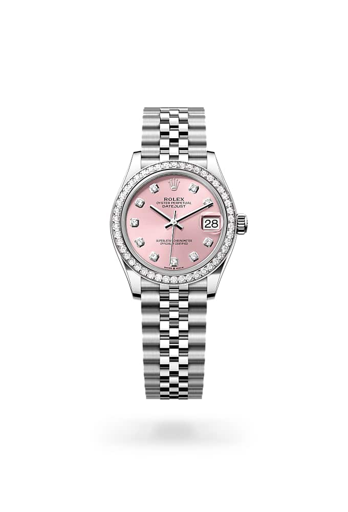 Rolex Datejust 31 278384RBR-0036 - Oyster, 31 mm, Oystersteel, white gold and diamonds