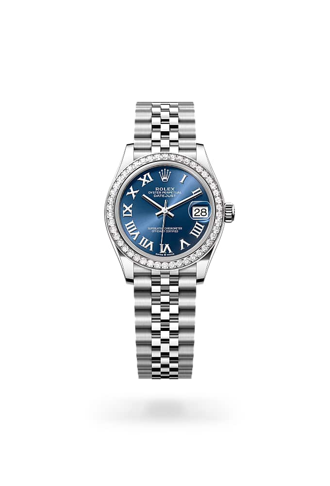 Rolex Datejust 31 278384RBR-0037 - Oyster, 31 mm, Oystersteel, white gold and diamonds