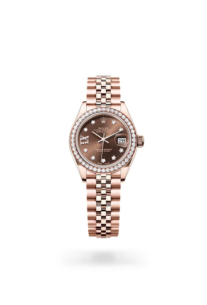 Rolex Lady-Datejust 279135RBR-0002 - Oyster, 28 mm, Everose gold and diamonds