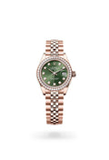 Rolex Lady-Datejust 279135RBR-0015 - Oyster, 28 mm, Everose gold and diamonds