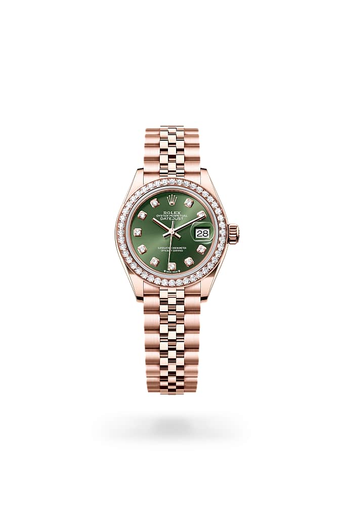 Rolex Lady-Datejust 279135RBR-0015 - Oyster, 28 mm, Everose gold and diamonds