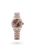 Rolex Lady-Datejust 279135RBR-0018 - Oyster, 28 mm, Everose gold and diamonds