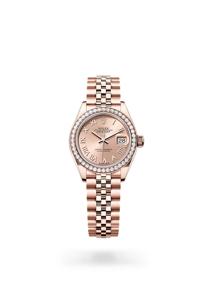 Rolex Lady-Datejust 279135RBR-0028 - Oyster, 28 mm, Everose gold and diamonds