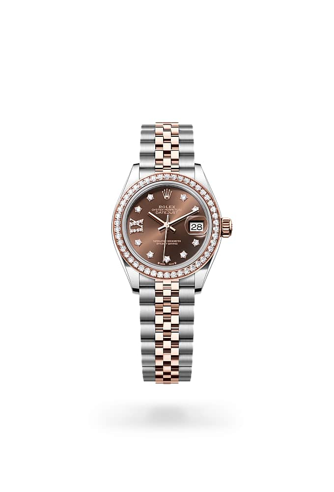 Rolex Lady-Datejust 279381RBR-0003 - Oyster, 28 mm, Oystersteel, Everose gold and diamonds