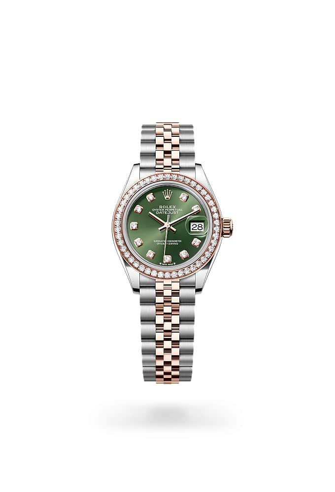 Rolex Lady-Datejust 279381RBR-0007 - Oyster, 28 mm, Oystersteel, Everose gold and diamonds