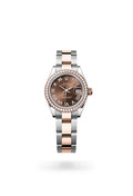 Rolex Lady-Datejust 279381RBR-0010 - Oyster, 28 mm, Oystersteel, Everose gold and diamonds