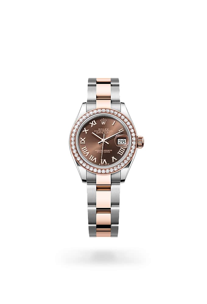 Rolex Lady-Datejust 279381RBR-0010 - Oyster, 28 mm, Oystersteel, Everose gold and diamonds