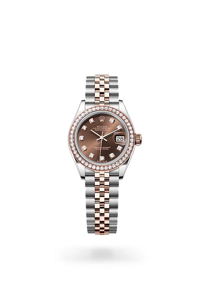 Rolex Lady-Datejust 279381RBR-0011 - Oyster, 28 mm, Oystersteel, Everose gold and diamonds
