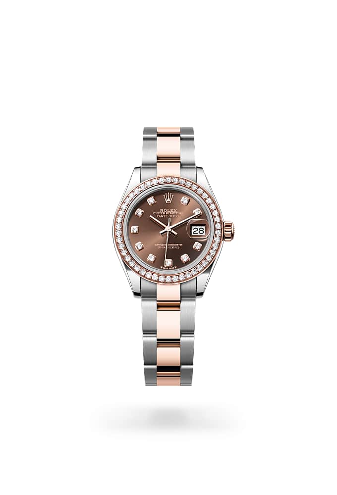 Rolex Lady-Datejust 279381RBR-0012 - Oyster, 28 mm, Oystersteel, Everose gold and diamonds