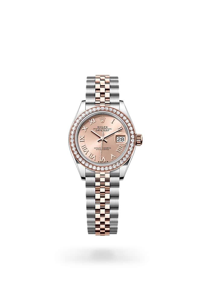 Rolex Lady-Datejust 279381RBR-0025 - Oyster, 28 mm, Oystersteel, Everose gold and diamonds