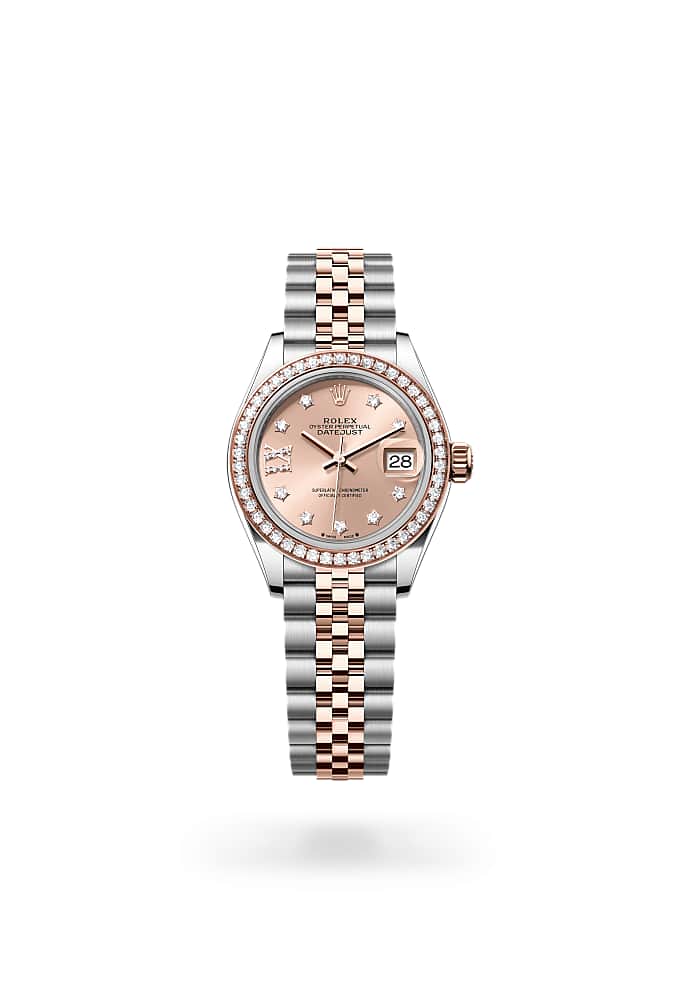 Rolex Lady-Datejust 279381RBR-0027 - Oyster, 28 mm, Oystersteel, Everose gold and diamonds