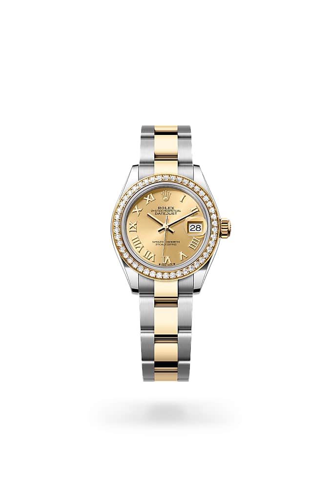 Rolex Lady-Datejust 279383RBR-0010 - Oyster, 28 mm, Oystersteel, yellow gold and diamonds
