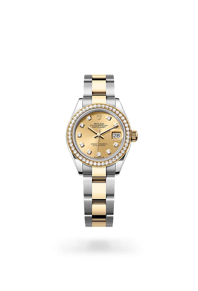 Rolex Lady-Datejust 279383RBR-0012 - Oyster, 28 mm, Oystersteel, yellow gold and diamonds