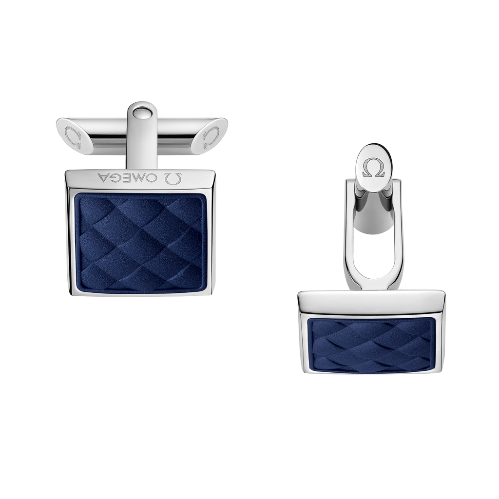 OMEGA Aqua Cufflinks, rubber, stainless steel - C92STA0509005 - View 1