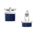 OMEGA Aqua Cufflinks, rubber, stainless steel - C92STA0509005 - View 1