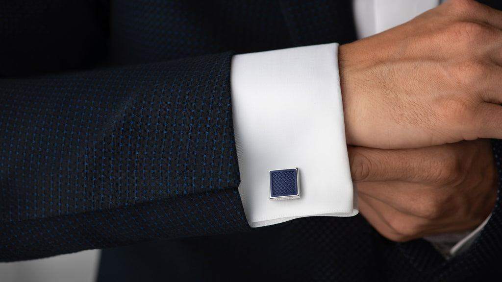 OMEGA Aqua Cufflinks, rubber, stainless steel - CA05ST0000205 - View 3
