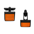 OMEGA Aqua Cufflinks, rubber, stainless steel - CA05ST0000505 - View 1