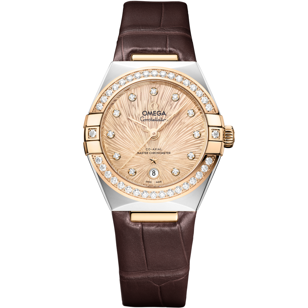 Constellation 29 mm, steel - Moonshine™ gold on alligator - 13128292058001 - View 1