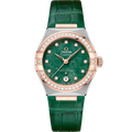 Constellation 29 mm, steel - Sedna™ gold on leather strap - 13128292099001 - View 1
