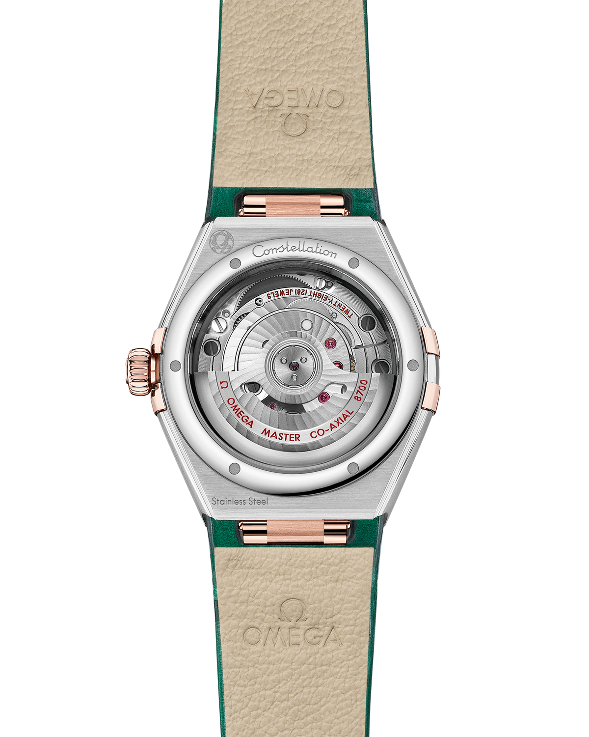 Constellation 29 mm, steel - Sedna™ gold on leather strap - 13128292099001 - View 2