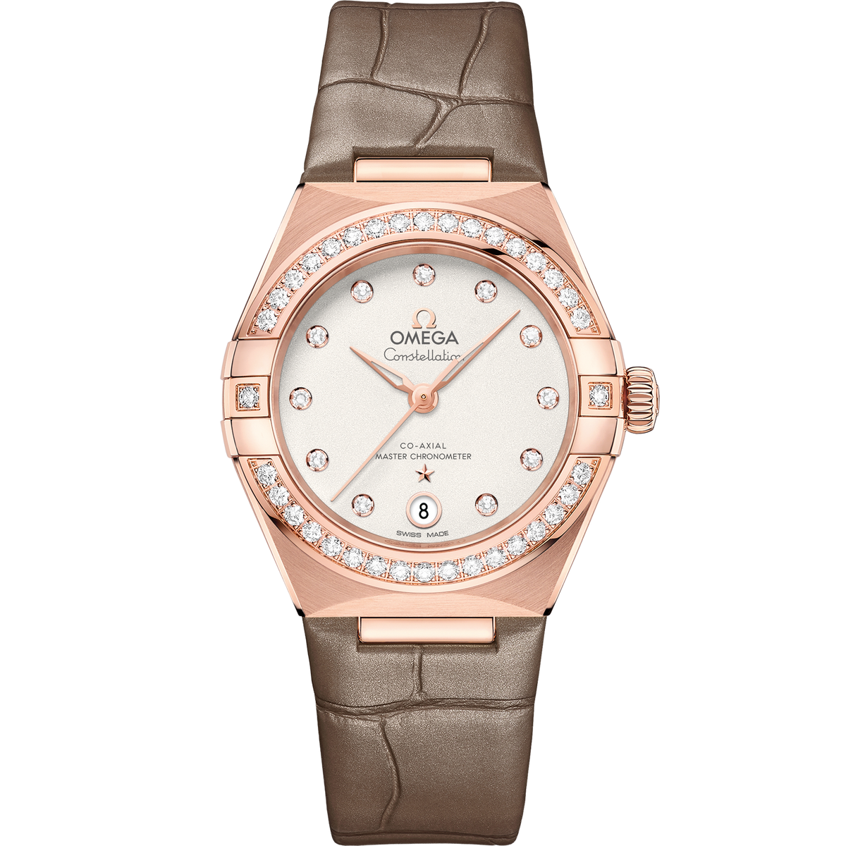 Constellation 29 mm, Sedna™ gold on leather strap - 13158292052002 - View 1