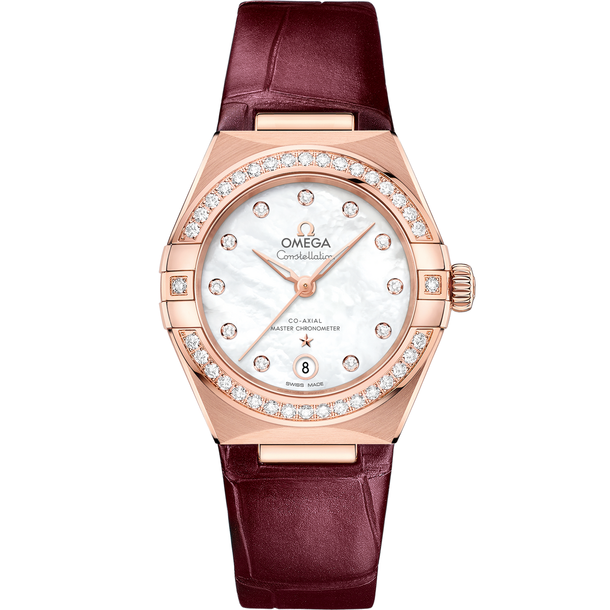 Constellation 29 mm, Sedna™ gold on leather strap - 13158292055002 - View 1