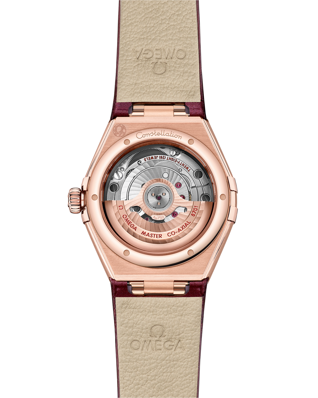 Constellation 29 mm, Sedna™ gold on leather strap - 13158292055002 - View 2