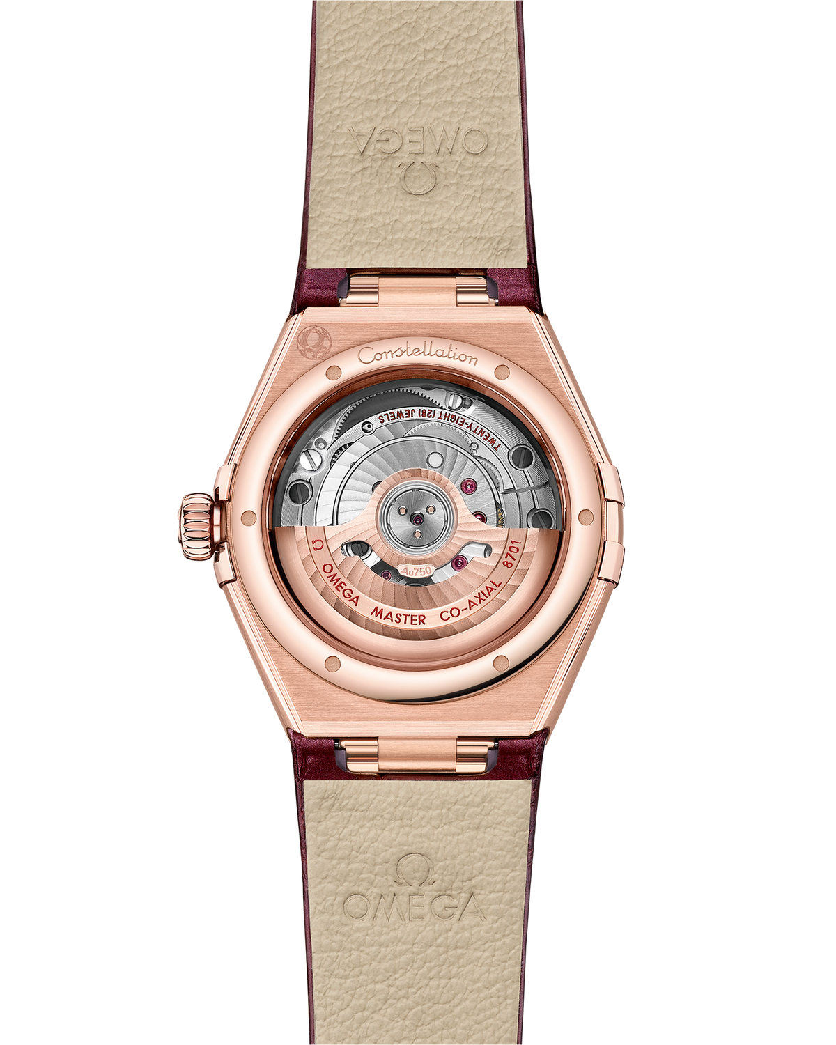 Constellation 29 mm, Sedna™ gold on leather strap - 13158292055002 - View 2