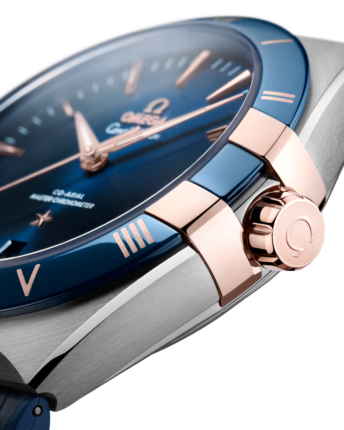 Constellation 41 mm, steel - Sedna™ gold on leather strap - 13123412103001 - View 3