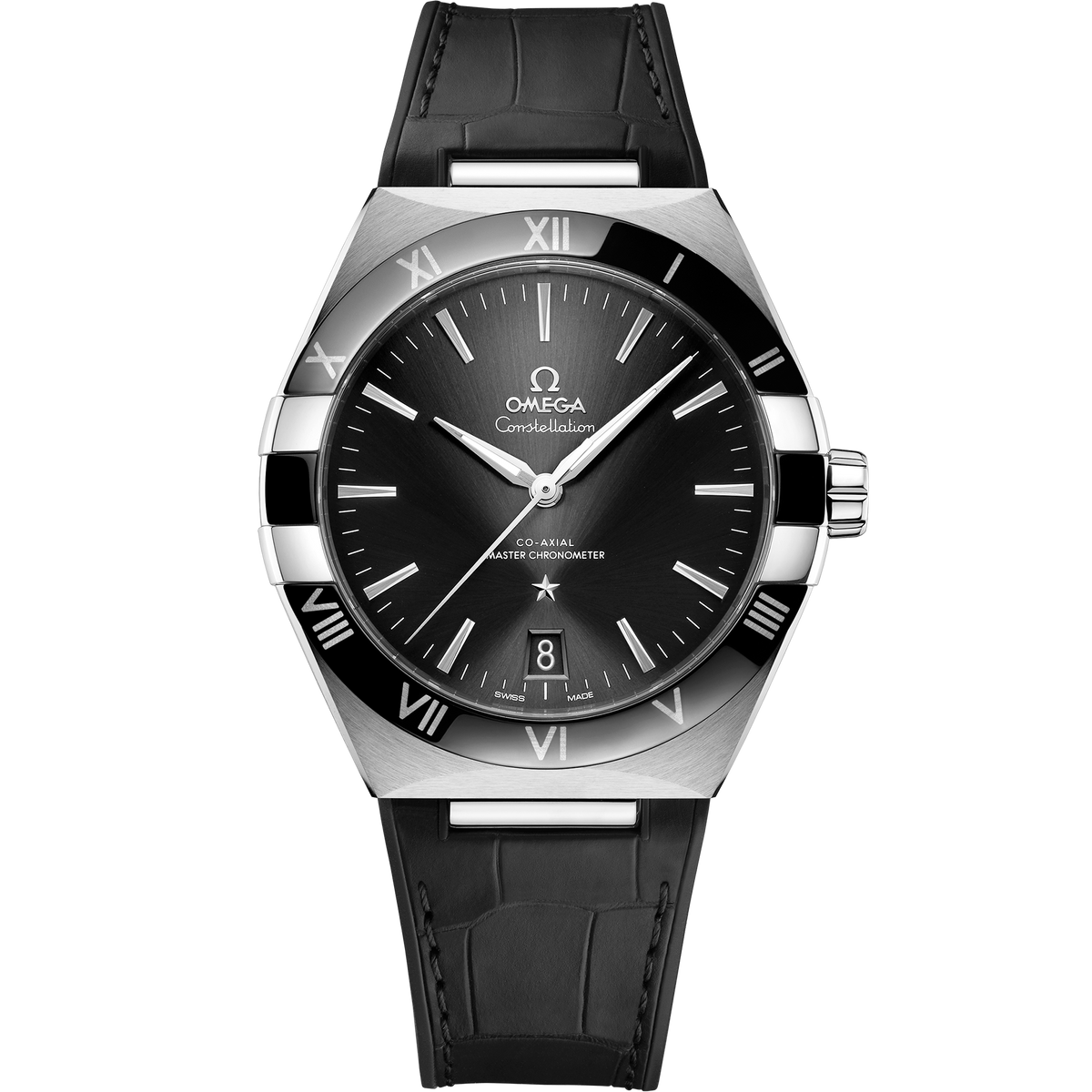 Constellation 41 mm, steel on leather strap - 13133412101001 - View 1