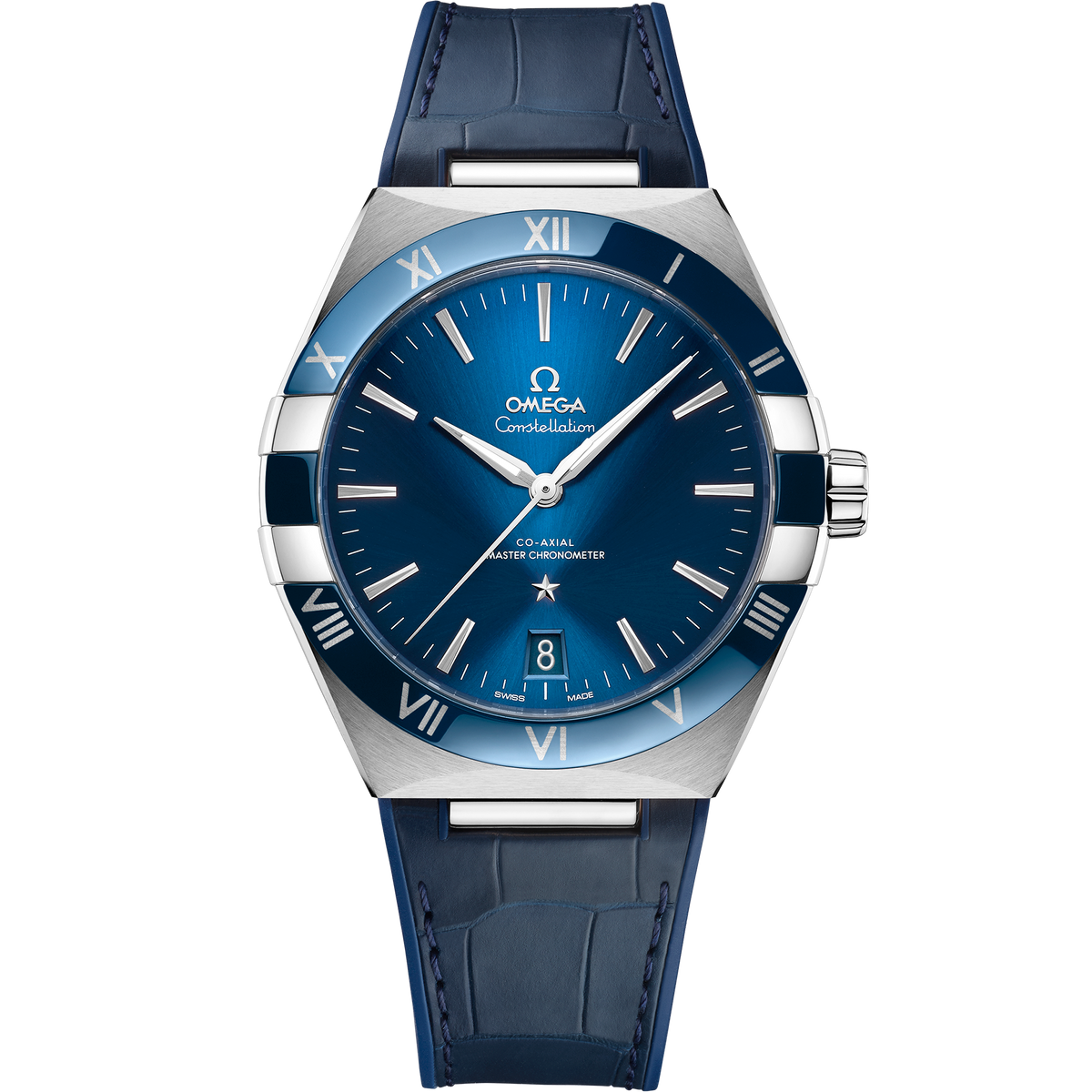 Constellation 41 mm, steel on leather strap - 13133412103001 - View 1