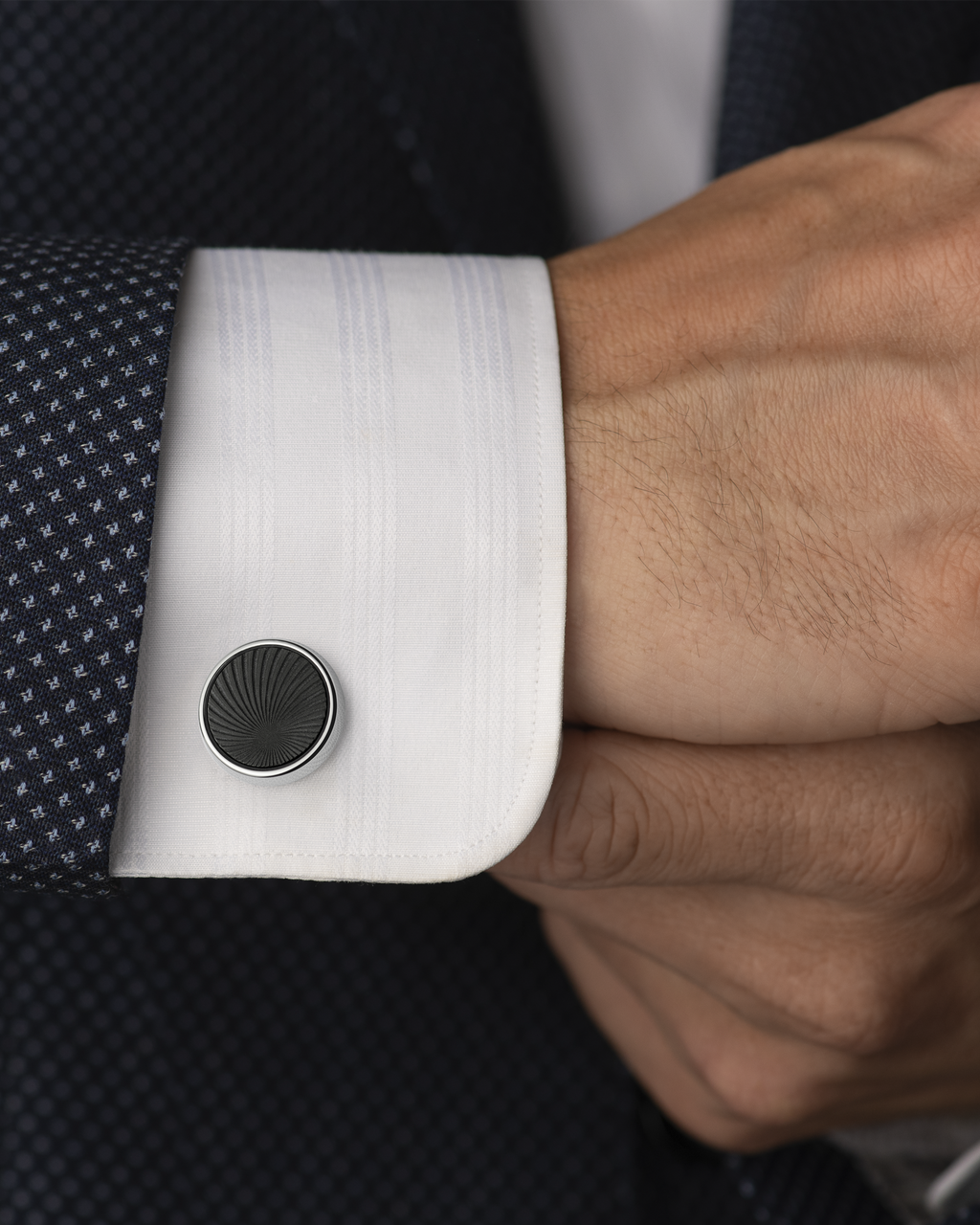 Constellation Cufflinks, slate, stainless steel - CA01ST0000105 - View 2