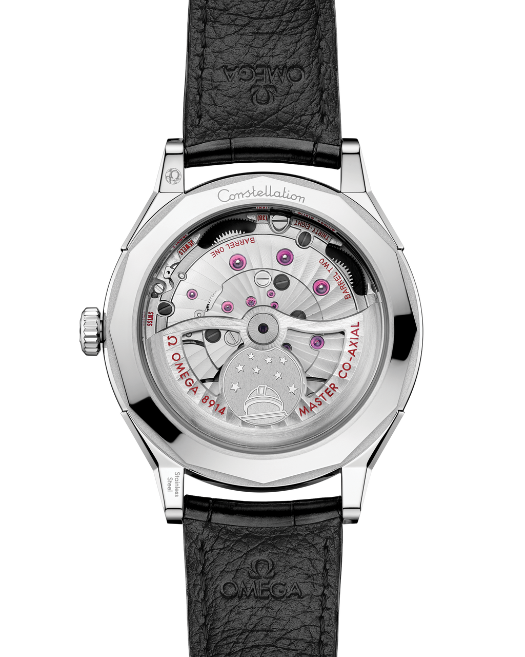Constellation Observatory 39.4 mm, O-MEGASTEEL on alligator - 14013392101001 - View 2