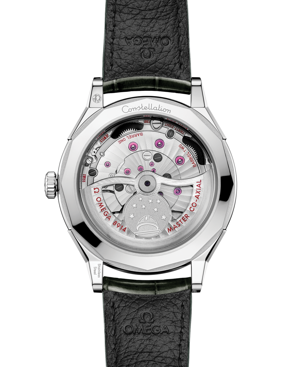 Constellation Observatory 39.4 mm, O-MEGASTEEL on alligator - 14013392102001 - View 2