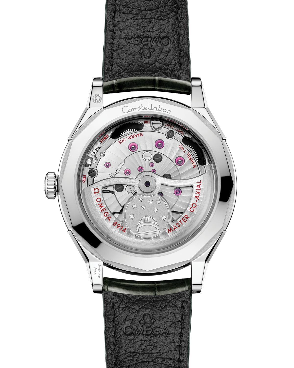 Constellation Observatory 39.4 mm, O-MEGASTEEL on alligator - 14013392102001 - View 2