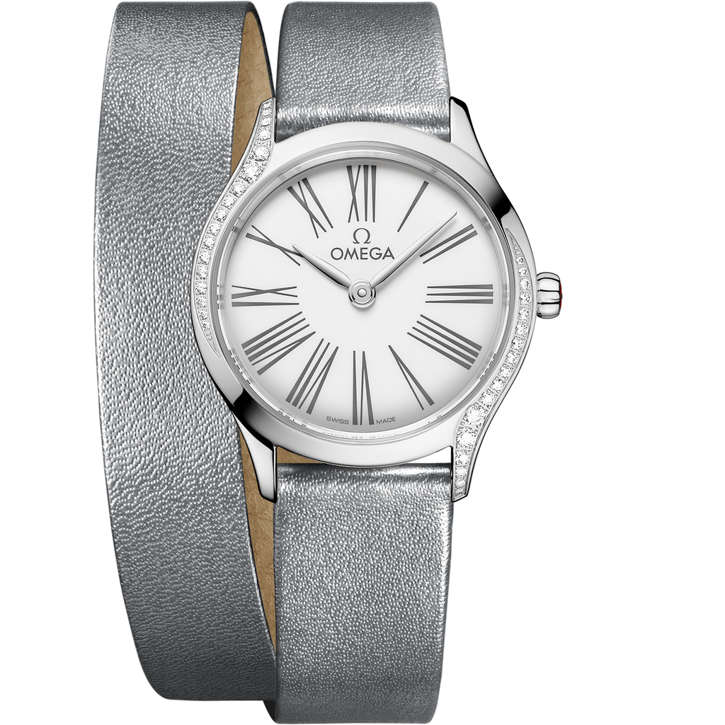 De Ville Mini Trésor 26 mm, steel on leather strap - 42817266004006 - View 1