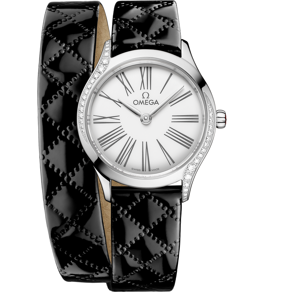 De Ville Mini Trésor 26 mm, steel on leather strap - 42817266004007 - View 1