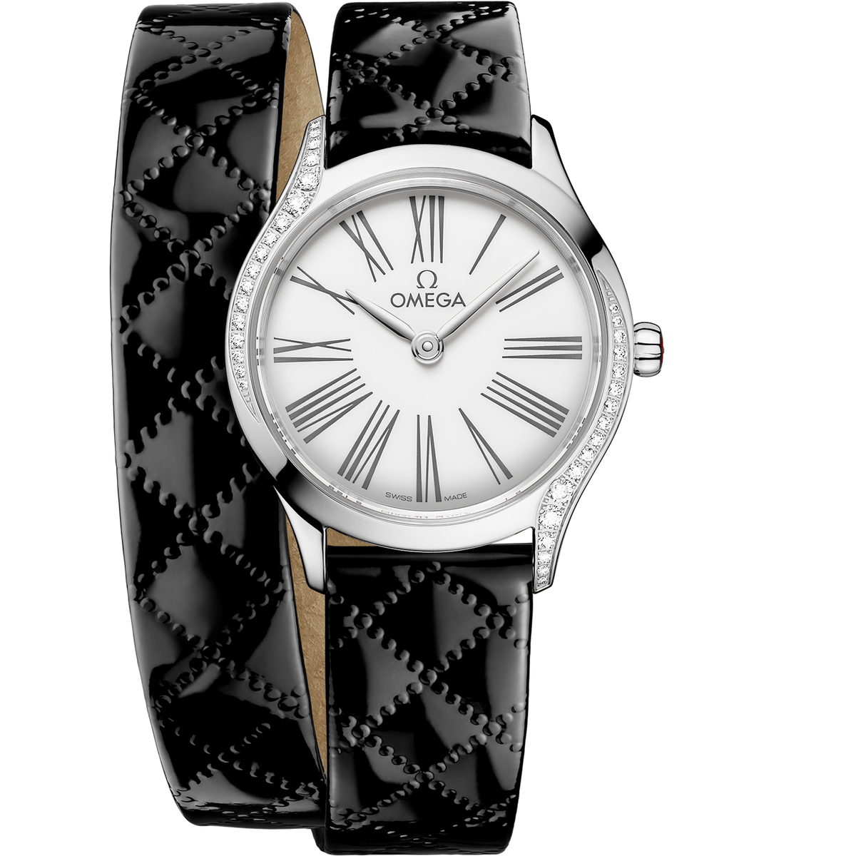 De Ville Mini Trésor 26 mm, steel on leather strap - 42817266004007 - View 1