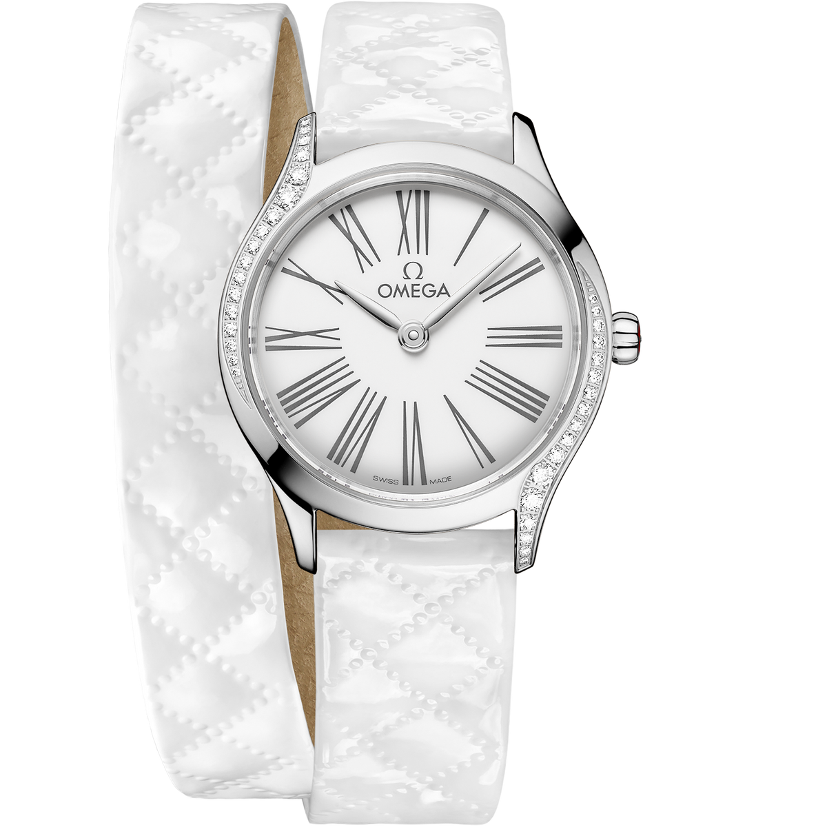 De Ville Mini Trésor 26 mm, steel on leather strap - 42817266004008 - View 1