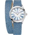 De Ville Mini Trésor 26 mm, steel on leather strap - 42817266004009 - View 1