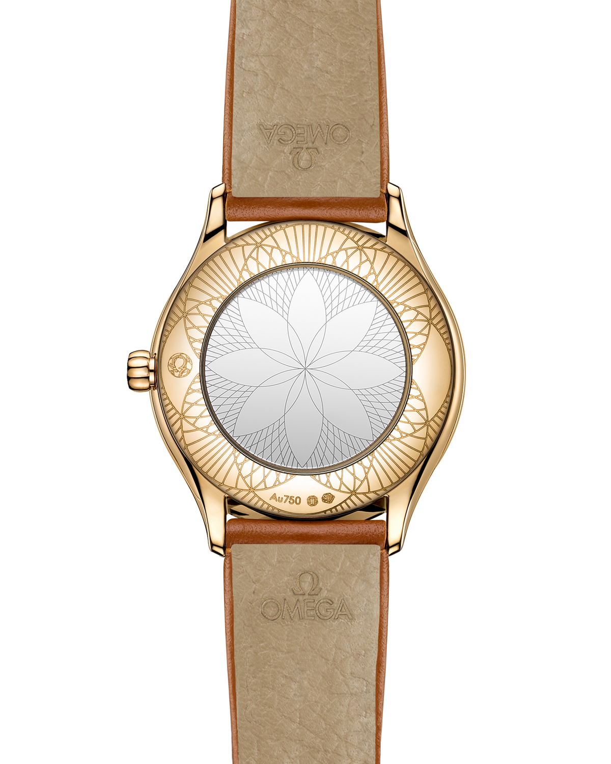 De Ville Mini Trésor 26 mm, Moonshine™ gold on leather strap - 42857266004004 - View 2