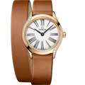 De Ville Mini Trésor 26 mm, Moonshine™ gold on leather strap - 42857266004005 - View 1