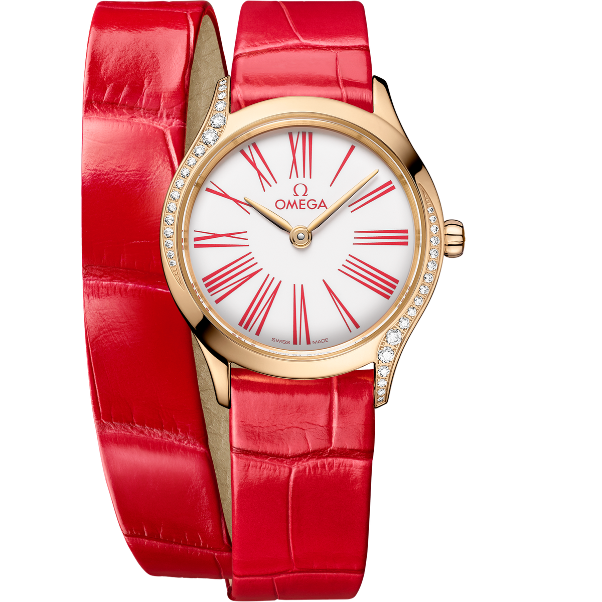 De Ville Mini Trésor 26 mm, Moonshine™ gold on alligator - 42858266004003 - View 1