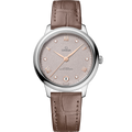 De Ville Prestige 34 mm, steel on leather strap - 43413342052002 - View 1