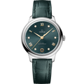 De Ville Prestige 34 mm, steel on leather strap - 43413342060001 - View 1
